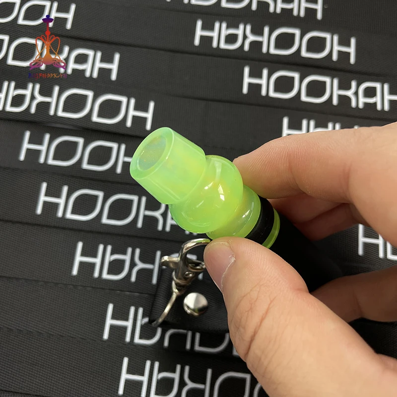China Handmade Shisha Hookah Accessories Acrylic Hookah Mouthpiece Mouth Tips Acrylic Tip for Metal Hookah With Lanyard