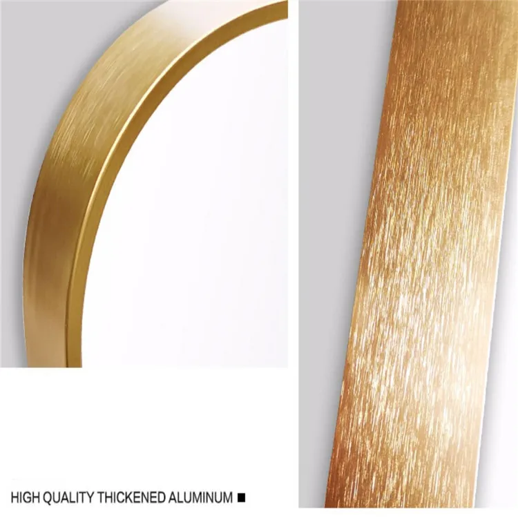 Glossy Anodized Brushed Gold/Black/Silver Round Aluminum Profile Aluminum Profile for Led Mirror Frame