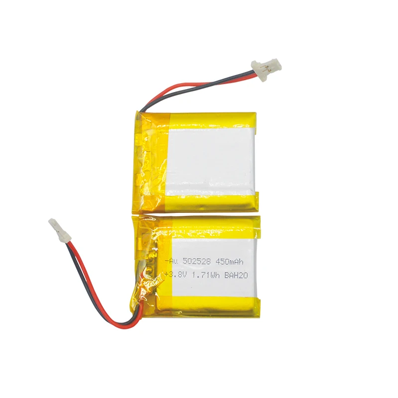 Factory Sale Rechargeable 502528 NCM Pouch Cell Lithium Ion Battery 3.7V 450mAh  for Electric Vehicle