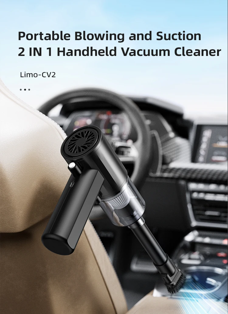 High Power 14000Pa Portable Handheld Vacuum Cleaner  Super Suction Car Cleaner  Air Duster& Blower 2 In 1