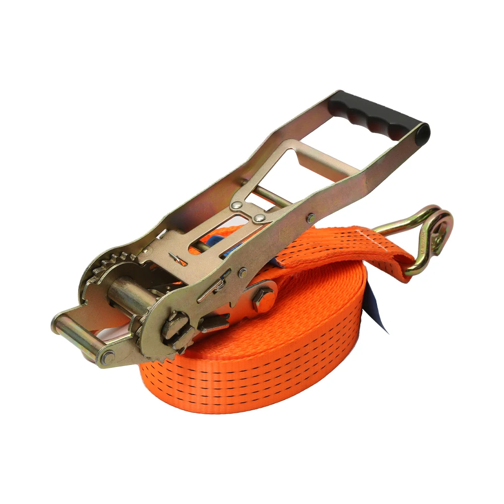 Long handle rachet cargo straps heavy duty 50mm ratcheting tie down strap ergo ratchet strap