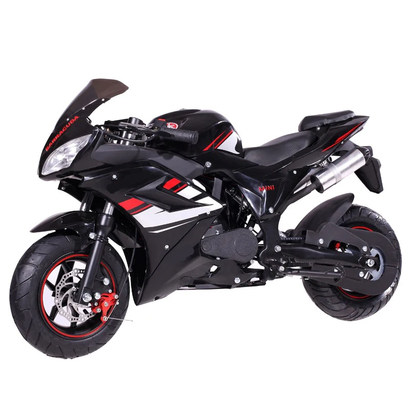 2022 Four-Stroke 49CC Mini Motorcycle Children Adult Medium Small Sports Car Gasoline Small Headlight Dirt Bike