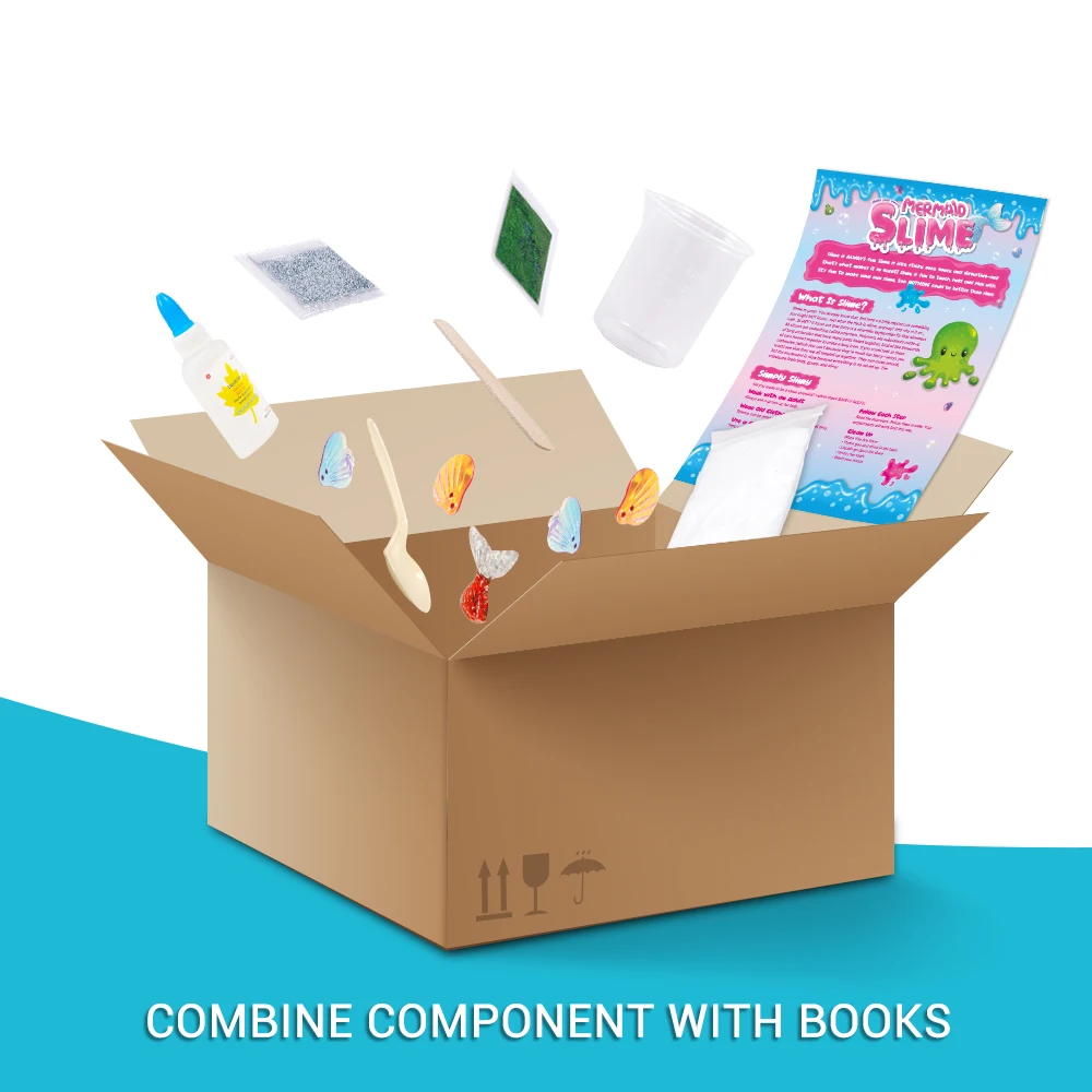 Hot Selling Add Glitter Powder Sparking Shell Slime Fluffy DIY Slime Making Kit Mermaid Slime Toys Best Gifts For Girls