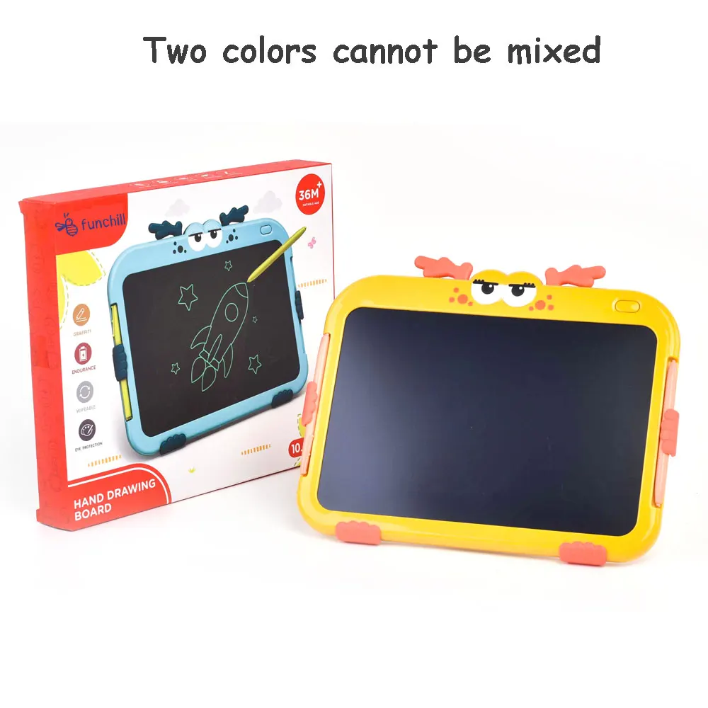 Kids Educational Toys Silicone Teether Art Craft 10.5 inch Puzzle LCD Drawing Board Writing Tablet LCD Writing Tablet