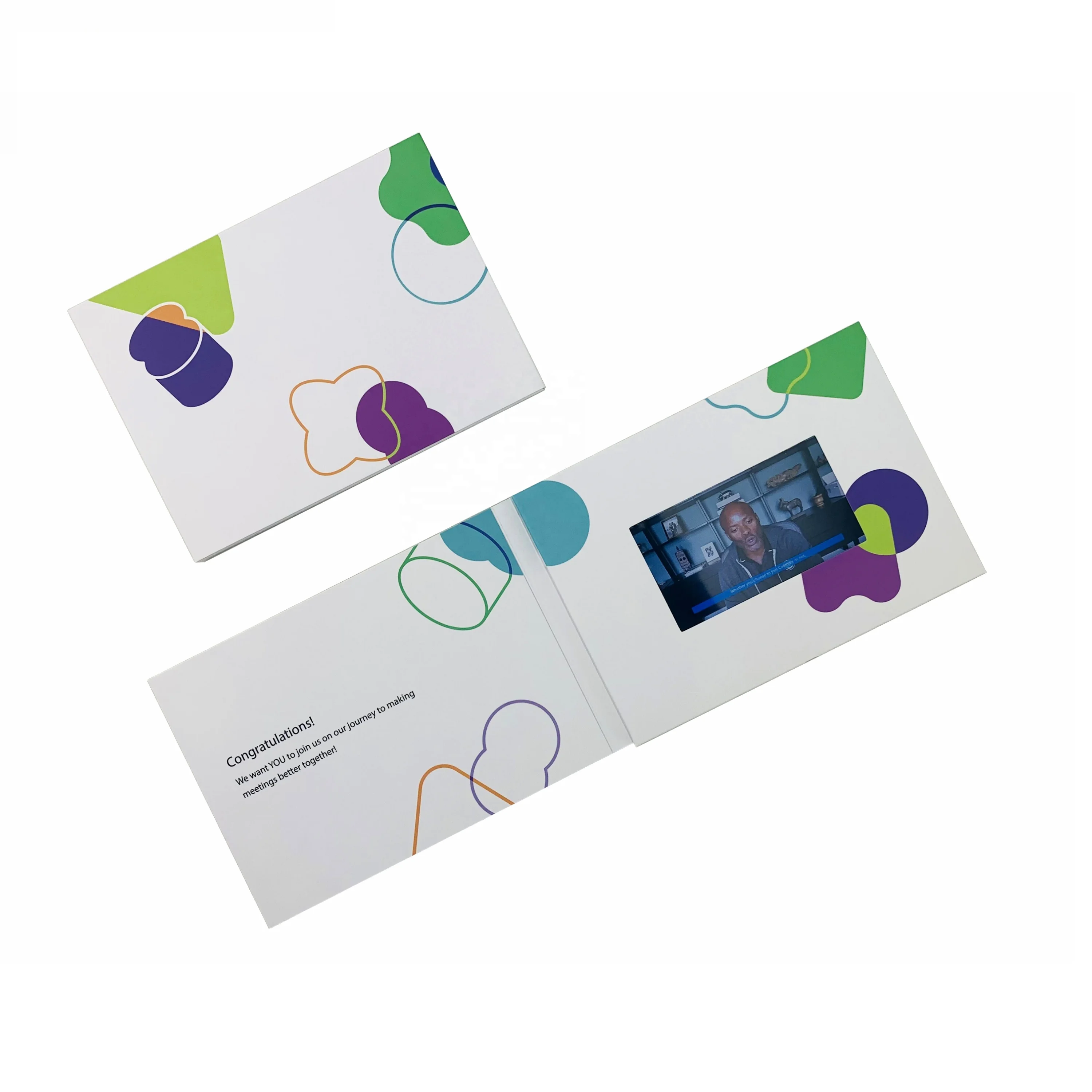 Hot Usb Digital Wedding Invitation 4.3 Inch A5 HD Lcd Mp4 Player Video Card Brochure