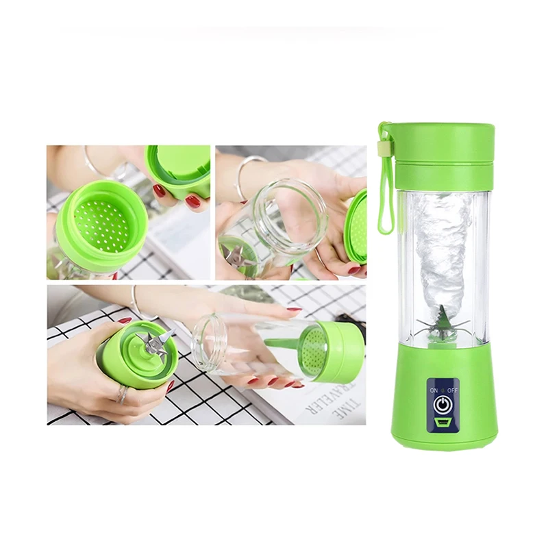 Wholesale 6 Blades Juicer Cup USB Recharge 380ML Portable Juicer Blender Cup