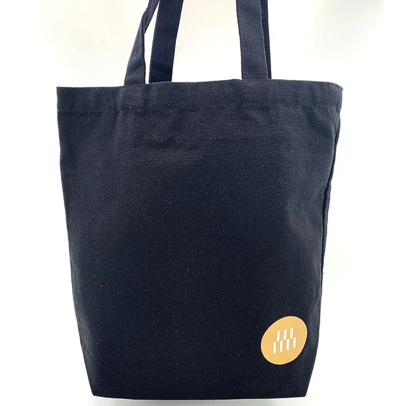 
Black handle canvas bag custom print promotional 100% cotton canvas tote bag wholesale 