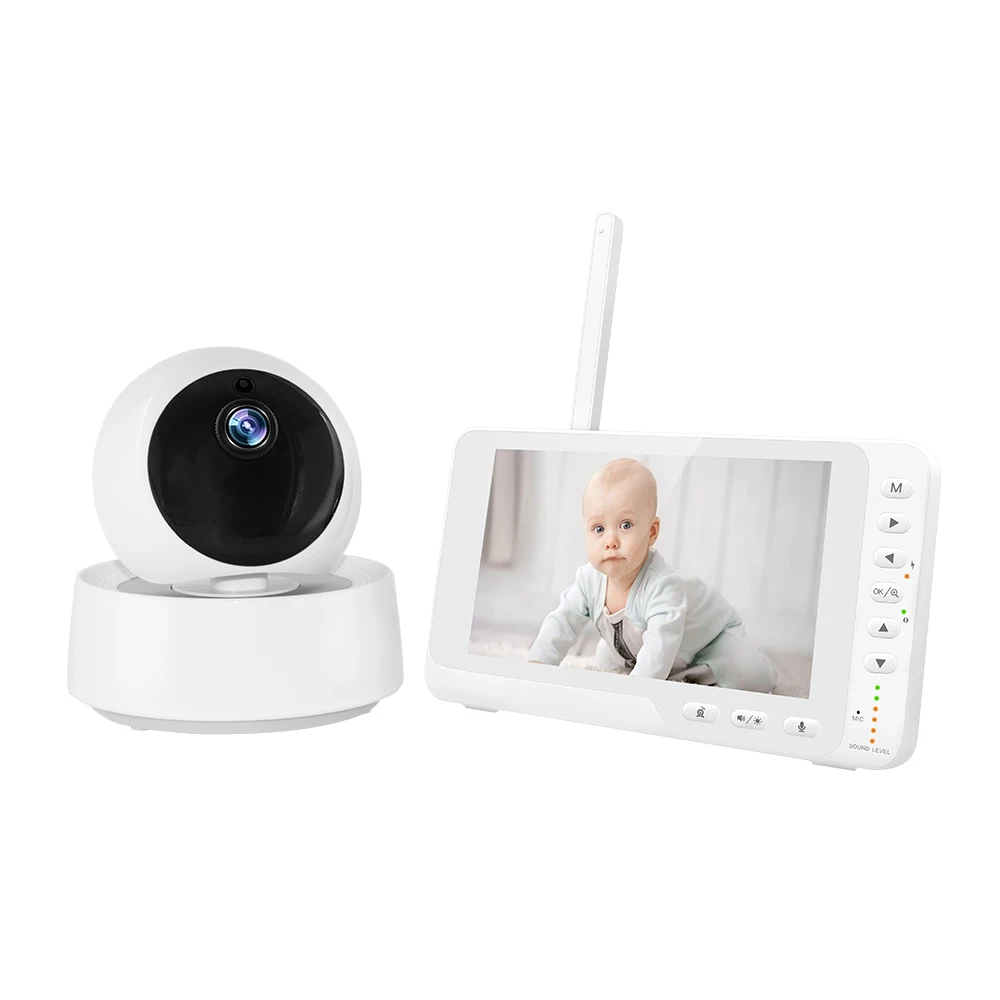 Baby Monitor 5.5Inch HD1080P Wireless Night Vision with Two Baby Cameras Two-way Talk LCD Display Baby Monitoring Camera