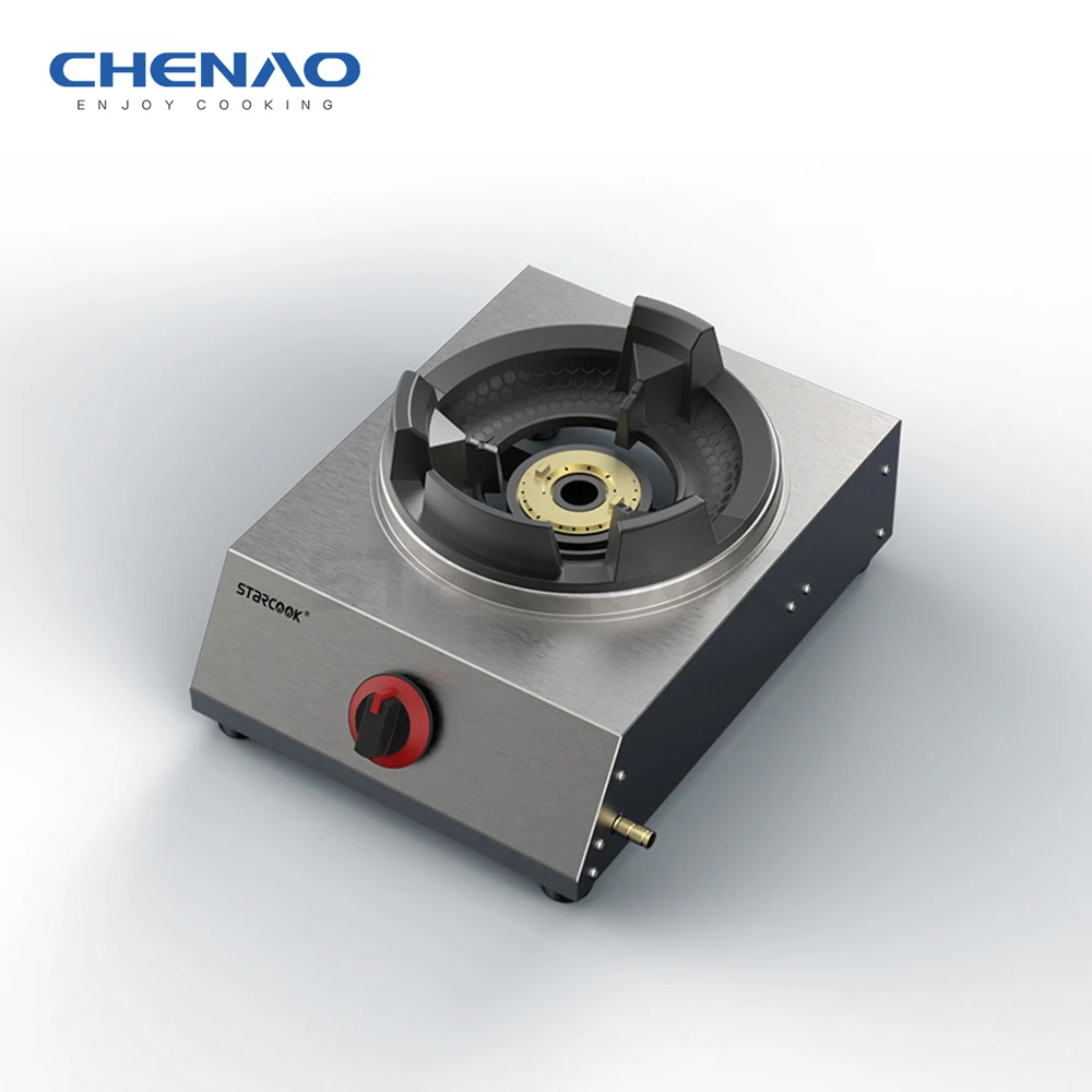 Single burner Stainless Steel Gas Stove Kitchen Cooktop Range Gas Cookers With Battery Ignition