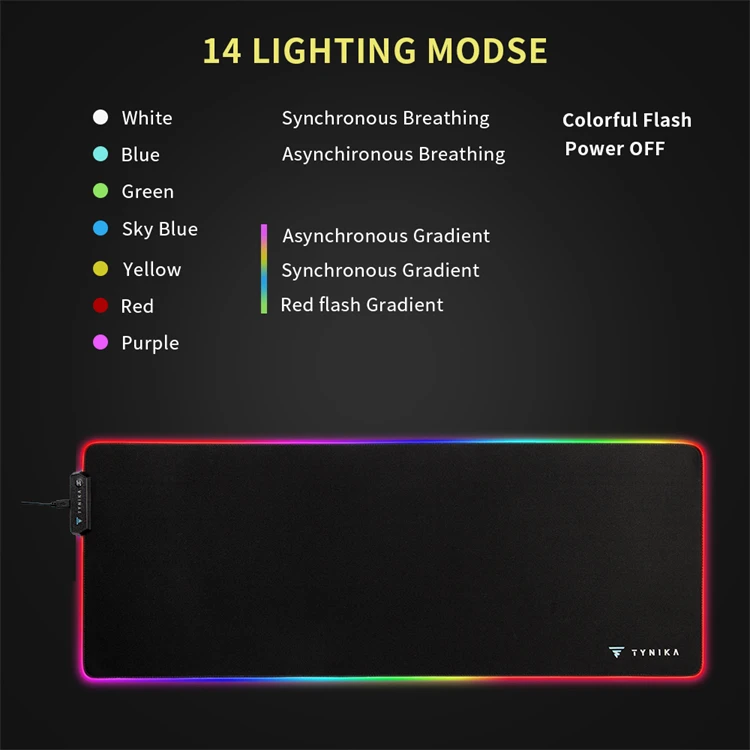 Custom Design Rgb Computer Mouse Pads Large Mousepad Keyboard Desk Mat