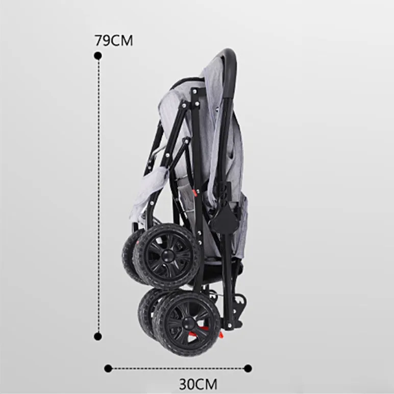 Pet Stroller for Medium Small Dogs Cats Quick-Folding Portable Travel Cat Dog Stroller with Storage Basket and Cup Holder