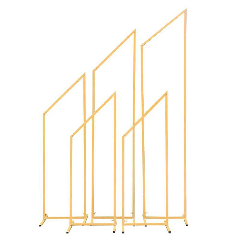 Wedding props iron metal geometry road lead flower arch frame outdoor decoration background shelf screen wrought iron geometric