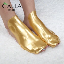 Oem Sheet Glow Brightening Footmask Collagen Hydrating Gold Disposable Repair Moisturizing Foot Mask