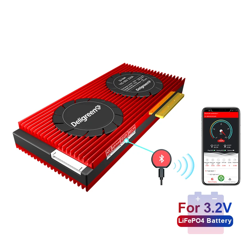 Daly BMS lifepo4 4s/8s/16s литиевая батарея 40a 60a 100a 150a 200a 250a bms 16S 48v умная система