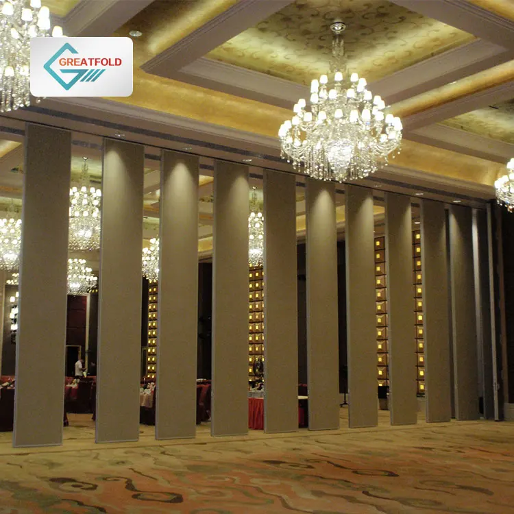 Управляемая стена из МДФ для зала съемная акустическая перегородка раздвижная банкета