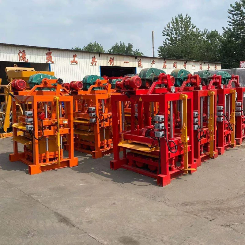 qtj4-40 hydraulic cement block machine clay brick stacker brick machine making automatic