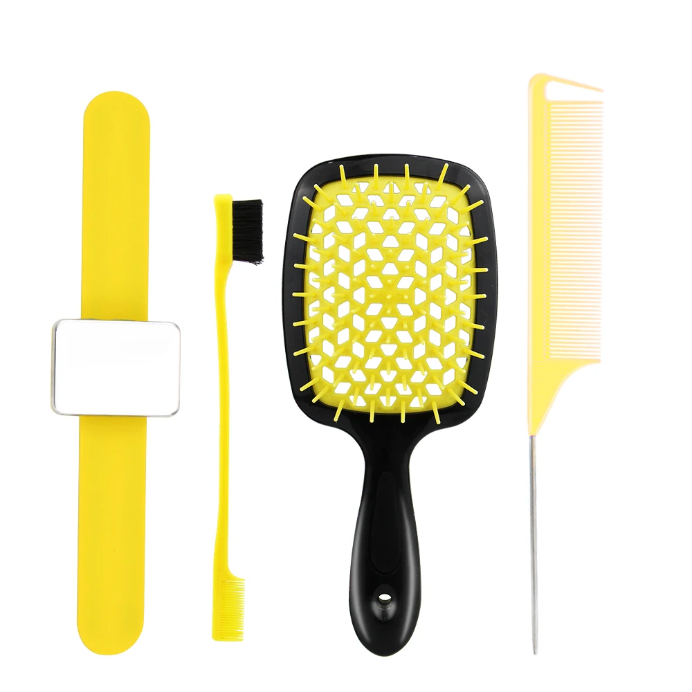 Masterlee new product 4pcs set rat tail comb magnetic bracelet watch detangler edge brush