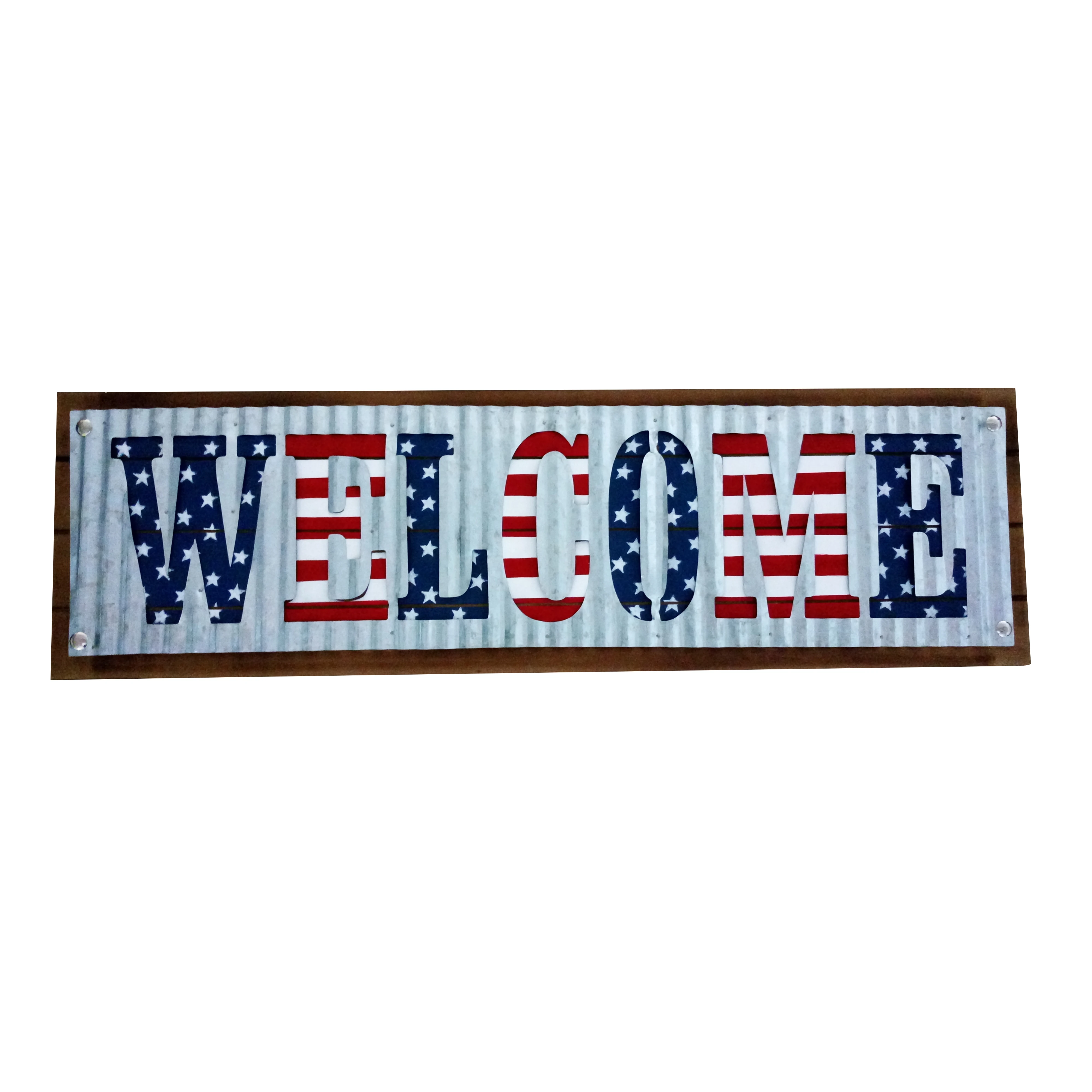 Home Decor Independence Day 4th of July  Welcome Sign wooden plaque wall blank
