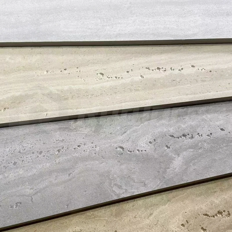 Realgres Bathroom Porcela Non Slip Large Format Grey Marbled Travertine Porcelain Floor Tiles 1200 X 600