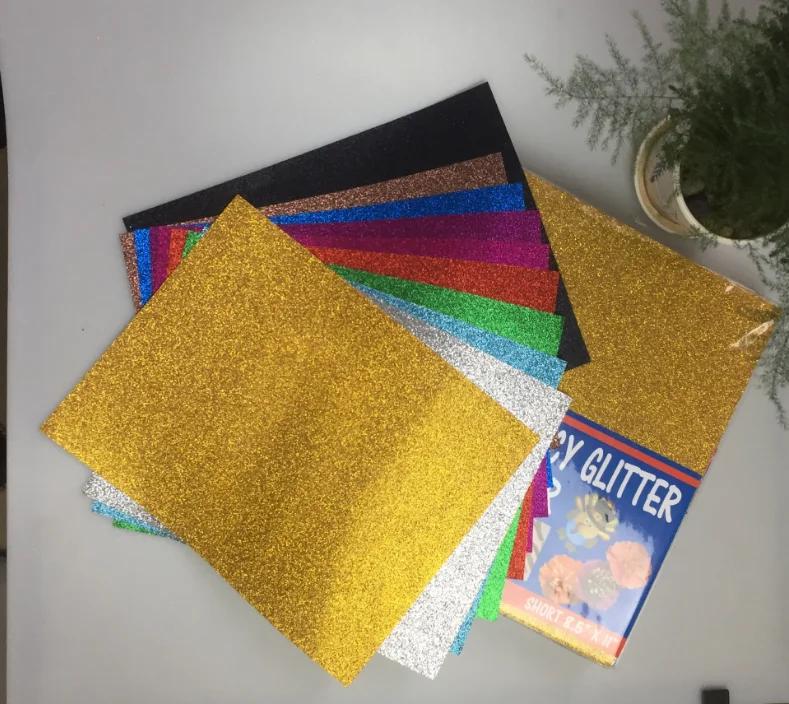  Productive color-customization glitter paper card for DIY