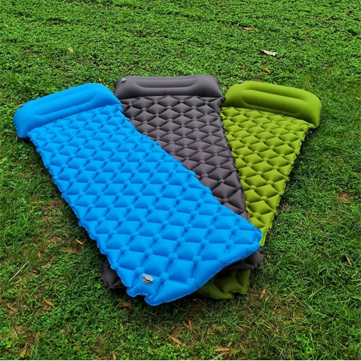 TPU Lightweight Air Sleeping Mattress Pad with Pillow Single Self Inflating Outdoor  Camping Mat