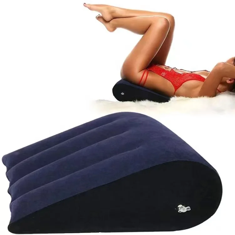 Inflatable  Body Comfortable Cushion Inflatable Triangle Sex Pillow Ram  Lounge Chair Bed Waist Support Sex Pose Adult Sofa