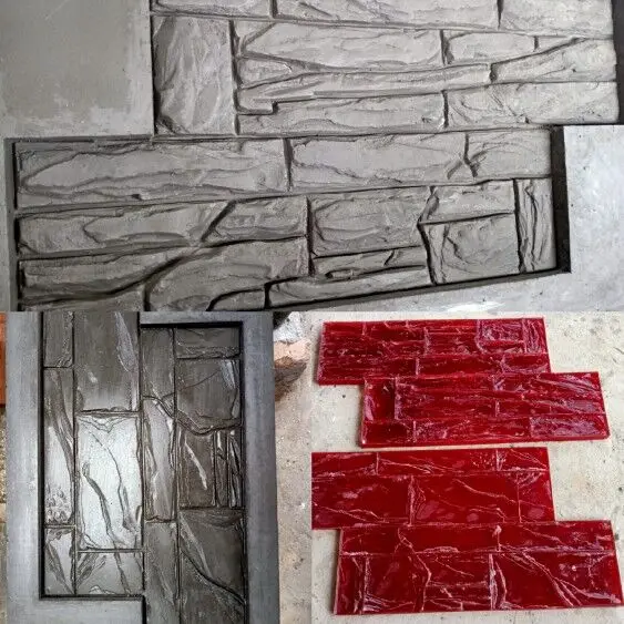 stamped concrete molds vertical concrete wall stamp