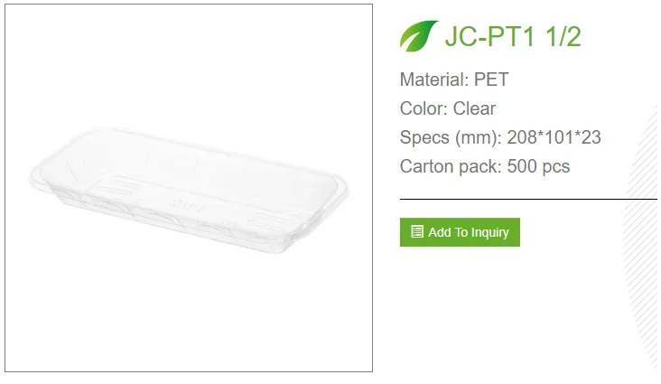 Excellent Quality Made In Taiwan Food Container PET Plastic Tray For Food To-Go And Food Storage