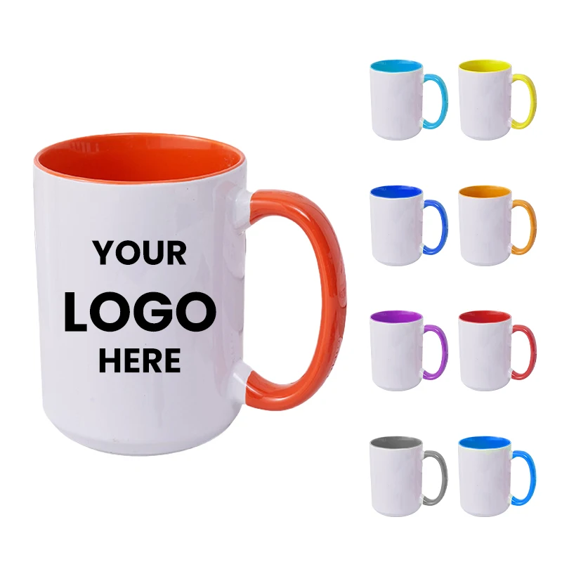 Porcelain Popular Wholesale Nordic 11oz Cute White Sublimation Custom Logo Coffee Mugs Ceramic Mug With Handle