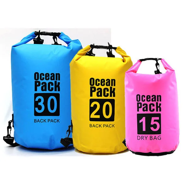 Outdoor Hiking 20L camping waterproof dry bag backpack ocean pack  swimming floating PVC waterproof dry bag