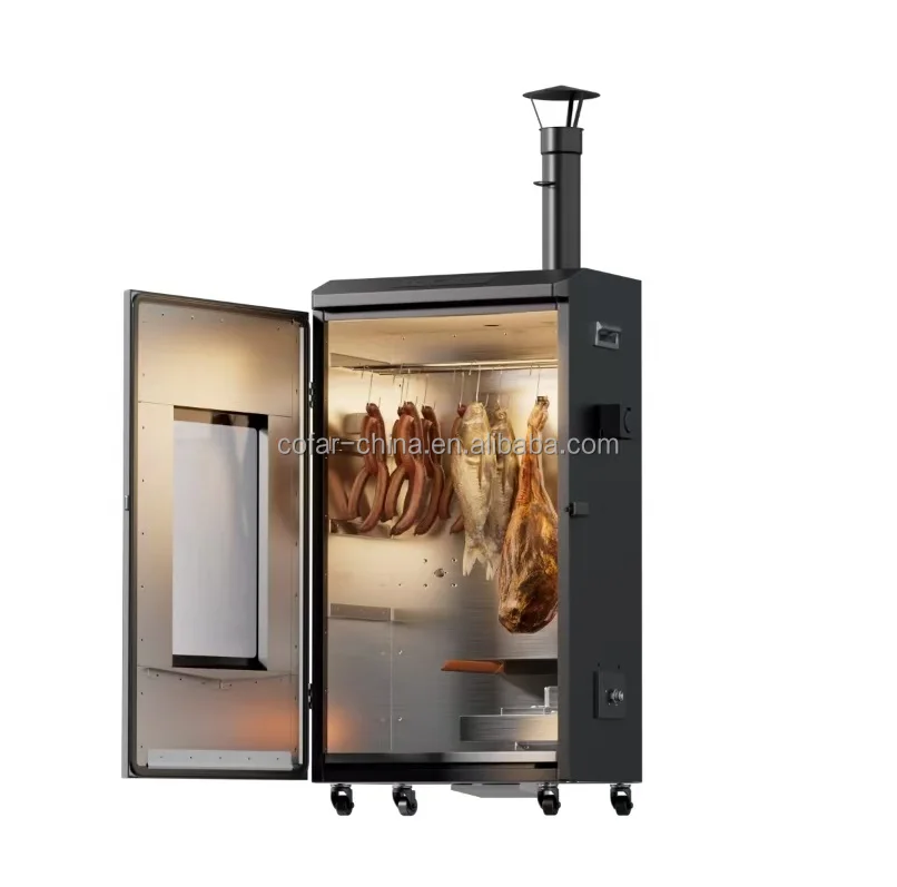 2025 new 40 inch vertical type Electric Vertical BBQ Smoker with Analog Temperature Control, Chrome Racks 535 Cooking