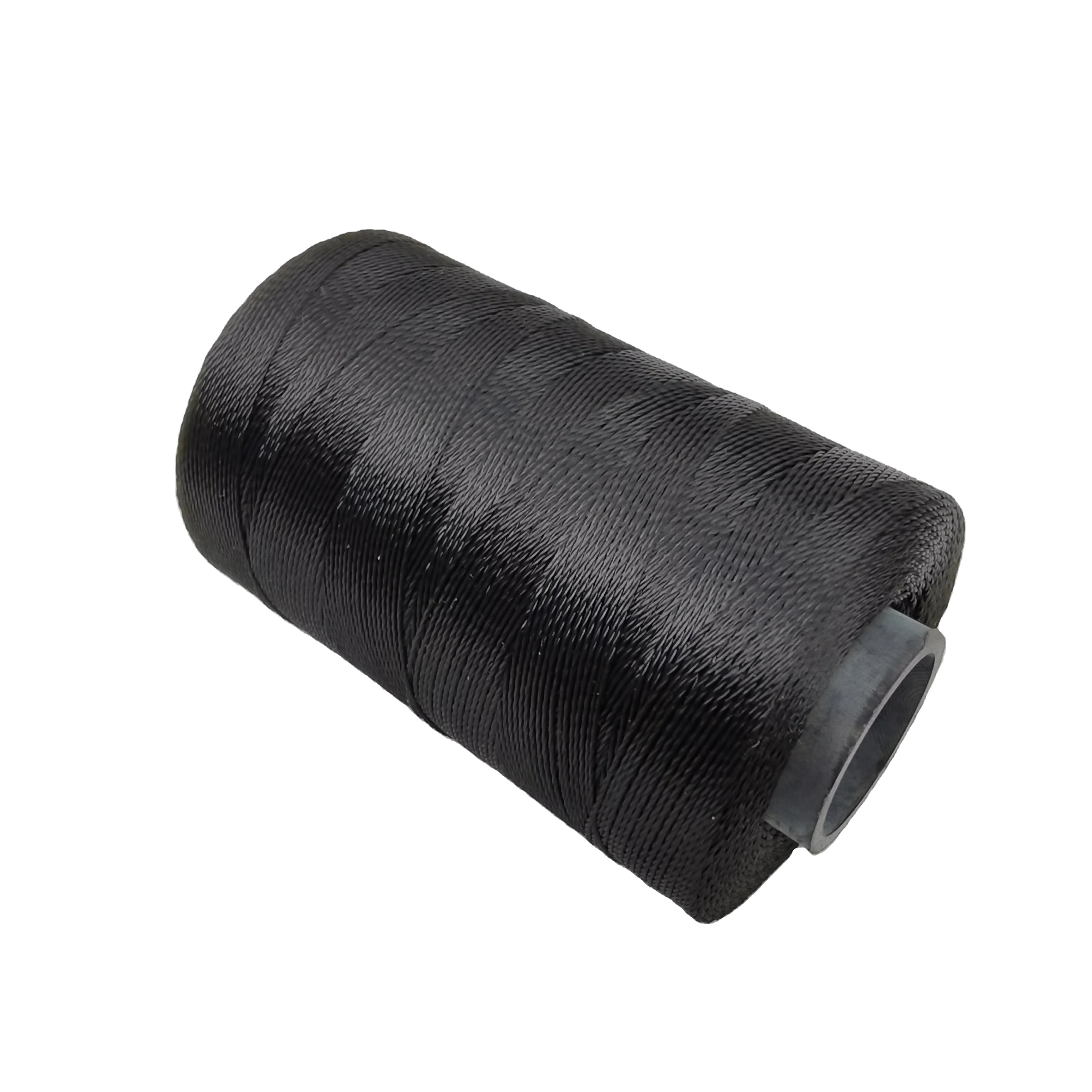 
High tenacity 210D/2-240 PLY black 100% polyester filament fishing twine 