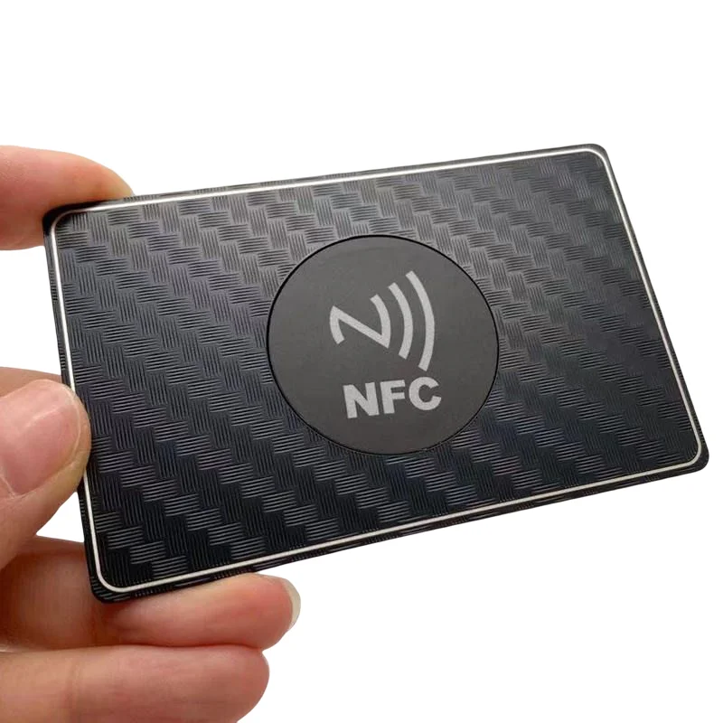 Двухинтерфейсная металлическая карта NFC Антенна встроенная Кредитная с бесконтактным 213 216 чип