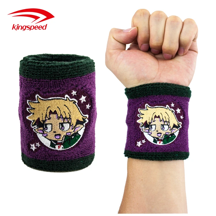 Bulk color wristband sweatband Embroidery wristbands spandex cotton wristband tennis cheap kids sweatbands