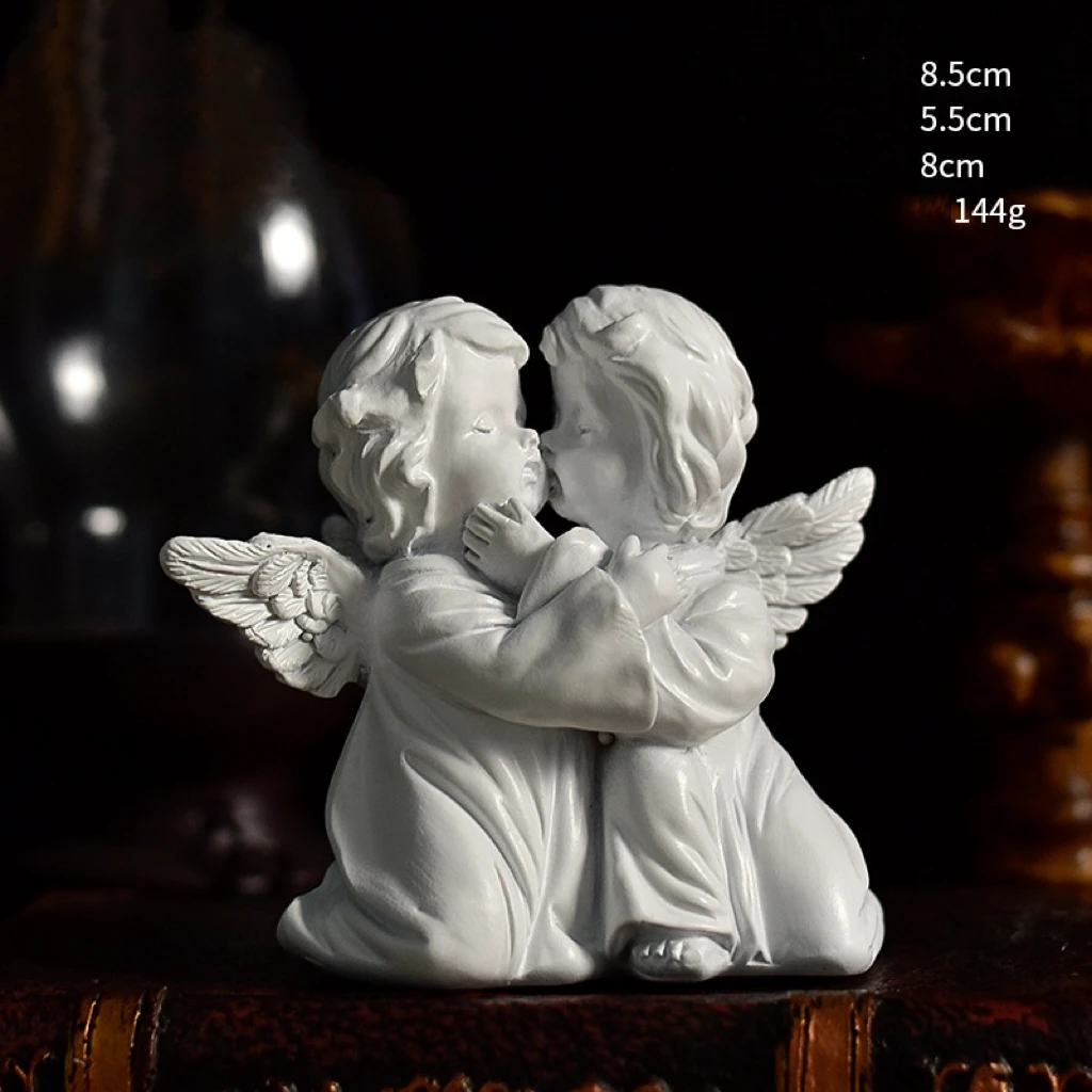New Design Mini Angel Statue Desktop Gift Small Flower Fairy Ornament Resin Crafts