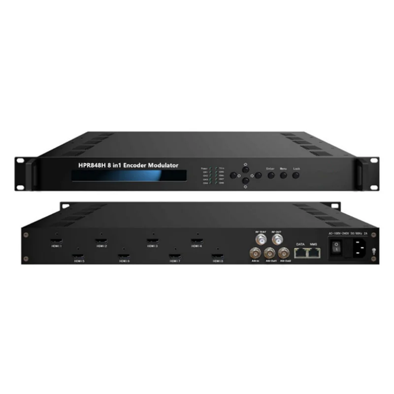 CATV 8 in 1 HD MI to RF Encoder Modulator H.264 with IP output Encoder Modulator