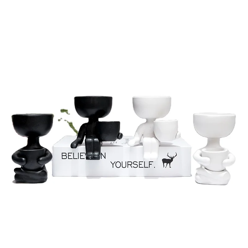 Человеческий керамический цветочный горшок, творческие поделки, ваза, украшение для дома, цветочный горшок, Декор, подарок