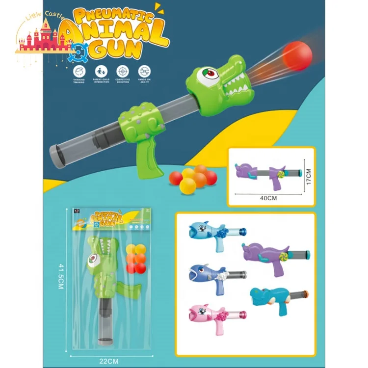 2023 Cartoon Ball Bullet Gun Toy Animal Air Powered Shooting Gun Toy For Kids SL01A040