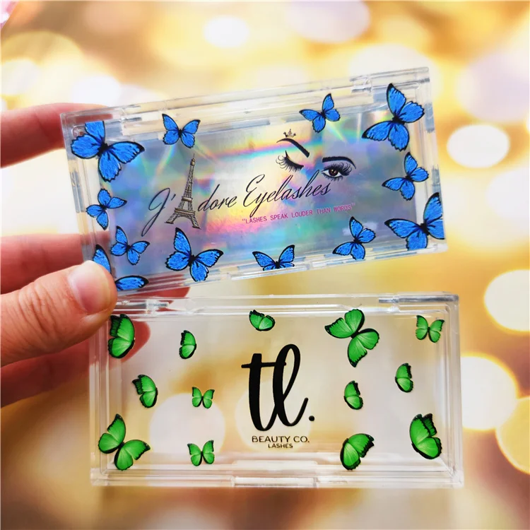 3D норковые полосы, ресницы, оптовая продажа, акриловая упаковка в виде бабочки, Индивидуальная коробка для ресниц, 25 мм, пакет для ресниц из норки Wispy