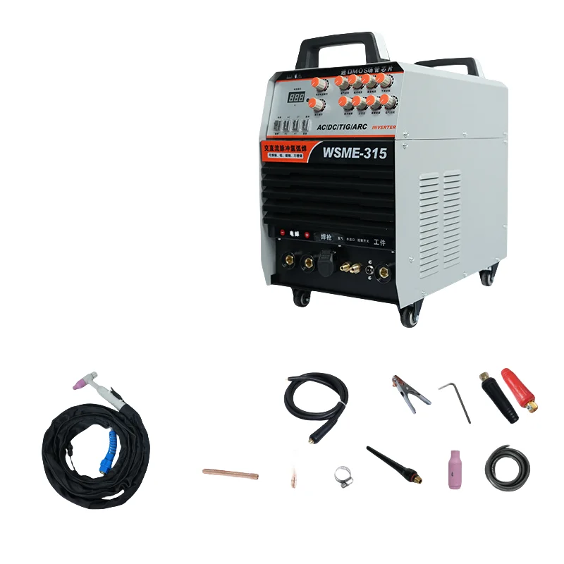 WS-315 Manual Multifunctional Arc Welder AC/DC Pulse Tig & Stick Process for Aluminum Steel & Cast Iron