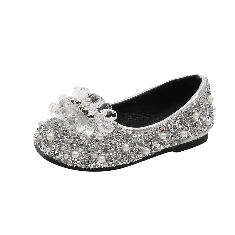 2024 Fall new baby girls Girls Princess Diamond single shoe shoes dance performance shoes