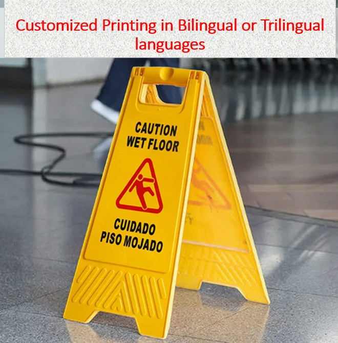 EcoClean Plastic Foldable Floor Caution board, wet floor sign , warning sign board Weighing 650g