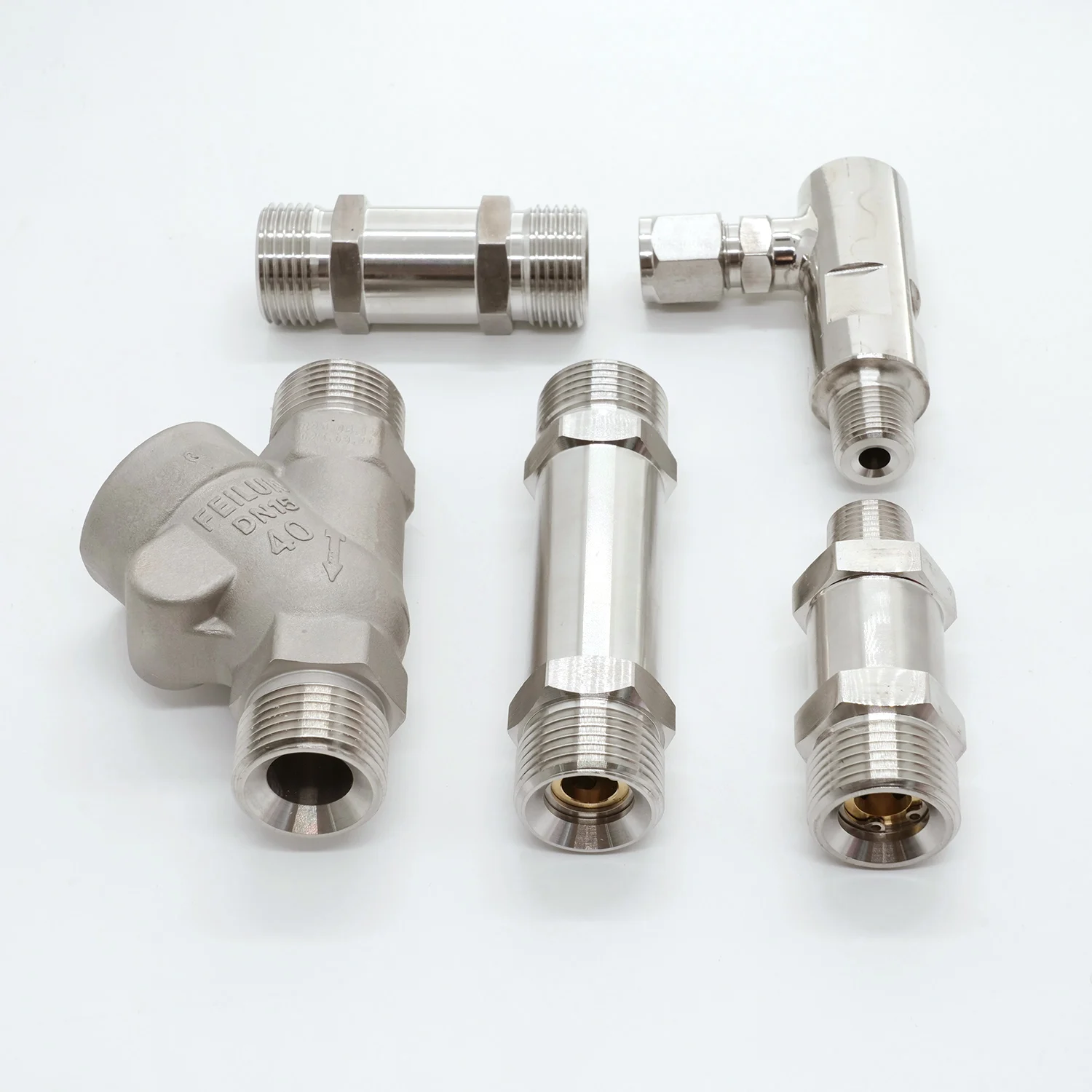 HY-04A low temperture 4MPa non-return one way cryogenic check valve with coppcr body for LN O2 Ar N2 6mm thread npt1/4