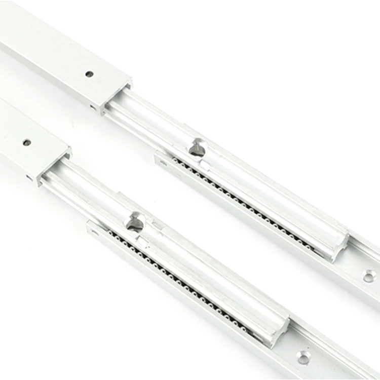 20mm wide 16mm thick ball bearing industrial telescopic slide Light load aluminum alloy slide load 15KG