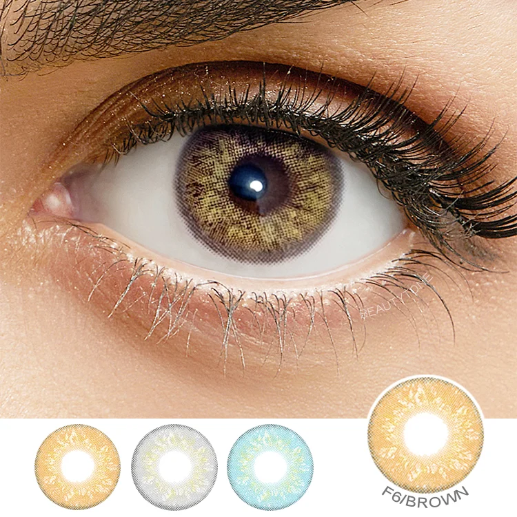 Foggy-2 Blue coloured lenses for dark eyes best quality soft eye lenses blue color contact lenses
