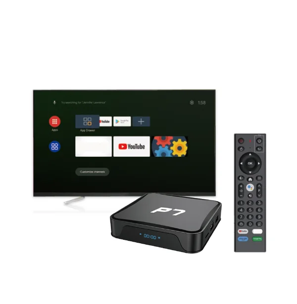 Fast android 12 tv box P7 factory customized Android Allwinner H618 steaming tv box internet WIFI 6 Smart Box voice remote