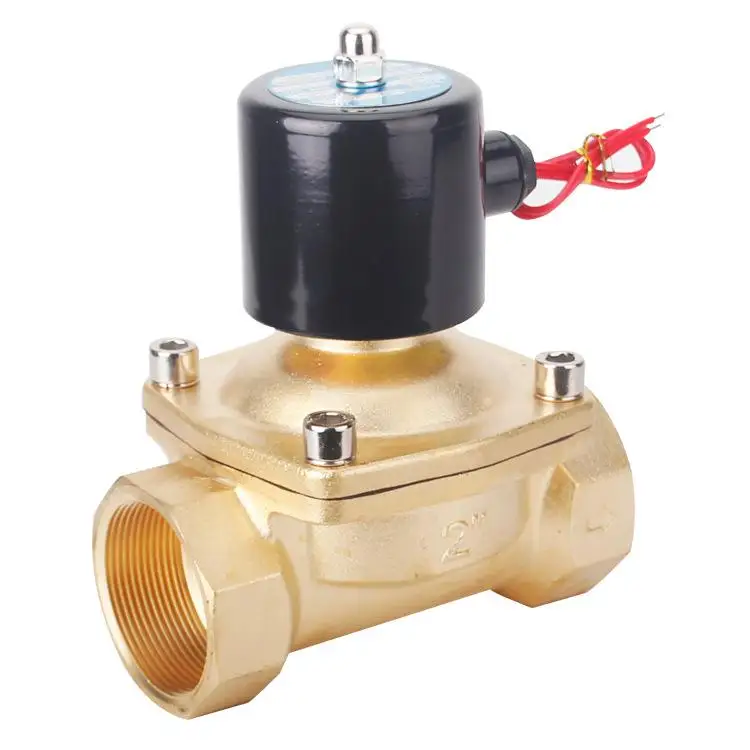 brass NC diahpragm 2 position 2 ways brass big flow irrigation 12v 2 inches irrigation valve solenoid