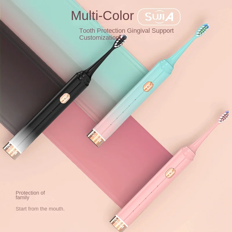 Smart household waterproof electric toothbrush USB rechargeable electric toothbrush Soft bristled electric toothbrush