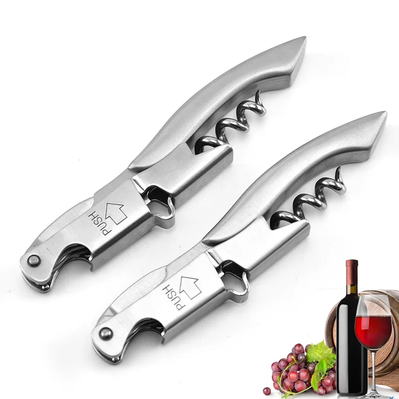 High quality Promotional Portable stainless steel wine opener Corkscrew Beer Multi-functional Cork Screw