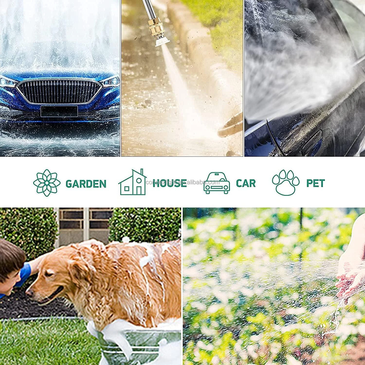 Conpex Wireless Portable High Pressure Handheld Car Washer Cordless Water Car Wash Gun for Car Wash